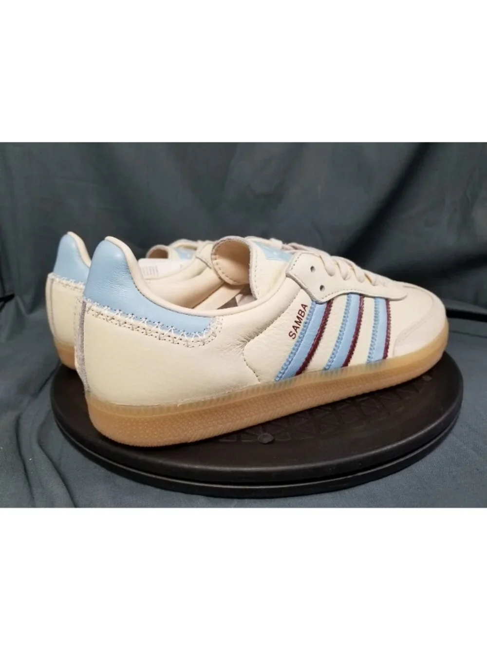 Adidas Samba OG Wonder White Clear Sky Shadow Red JS5041 Men's Size 9 NEW NO BOX